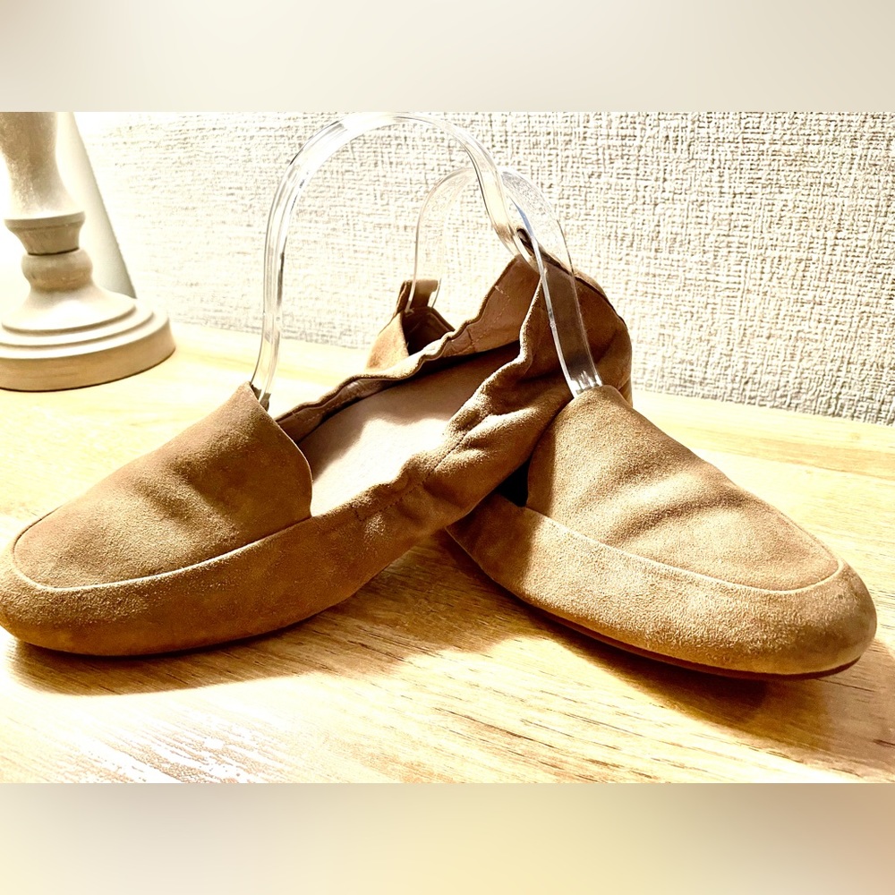 Abeo Light Tan Suede Slip-On Loafers - Picture 2 of 7